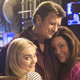 Nathan Fillion, Meg Donnelly, and Katy Mixon on the set of American Housewife.